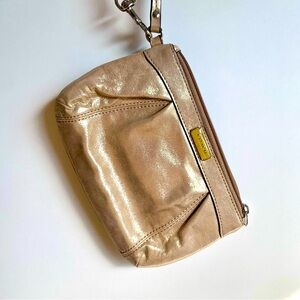 Coach metallic leather Y2K wristlet